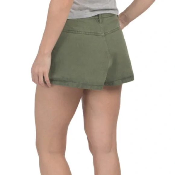 FREE PEOPLE Nora Mini Trouser Shorts Women’s Size 10. Army Green. NWTS - Picture 3 of 9